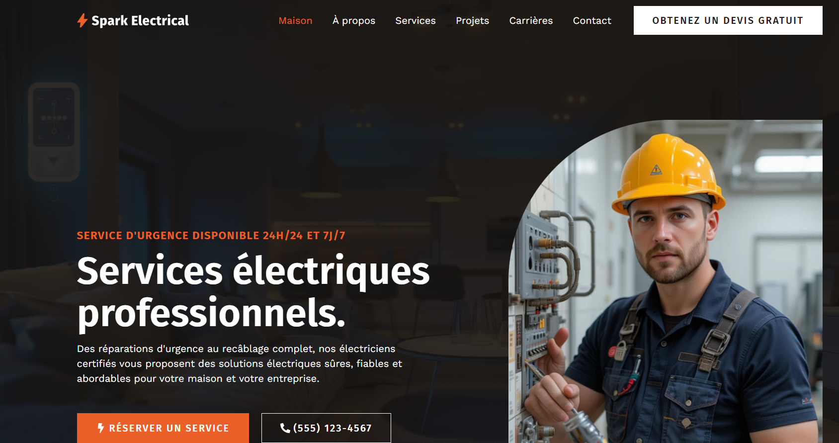 création site internet electricien saint brevin les pins
