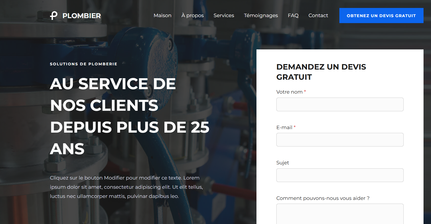 création site internet plomber Rezé