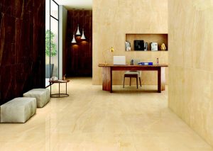 maison avec magnifique carrelage et faïence dans salle à manger