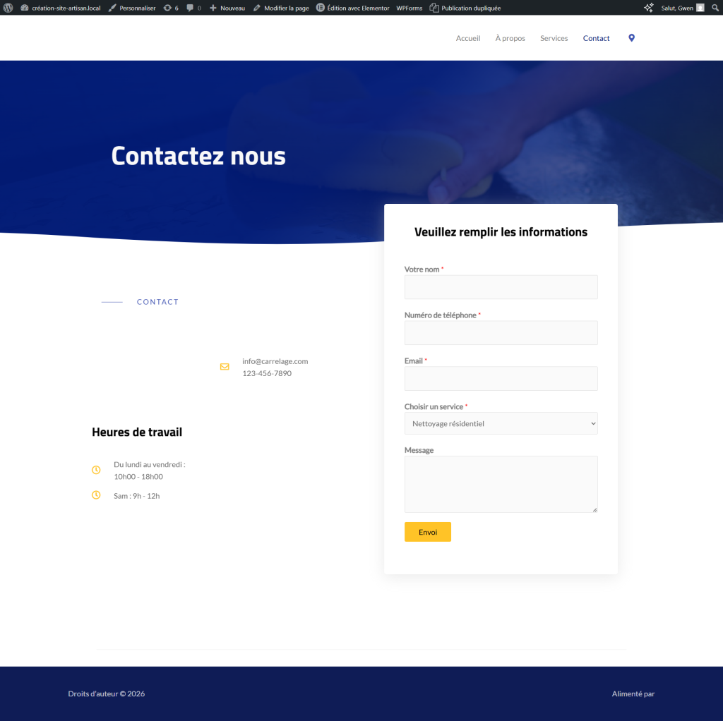 page contact services digitaux carreleur