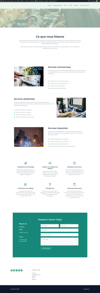 page services site web électricité